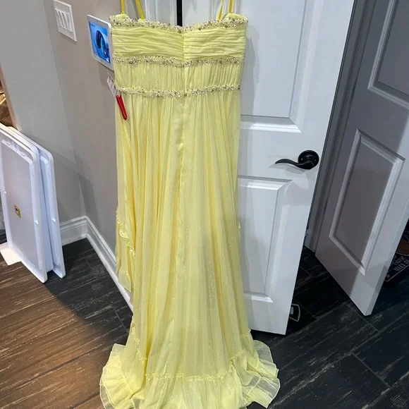 Mac Duggal Strapless Sunshine Gown - Picture 8 of 9